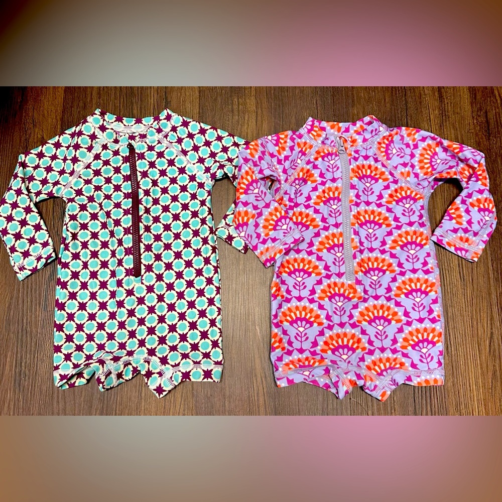 Tea girls 3-6M rashguard swimsuits